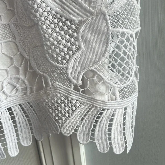 Express White Lace Crochet Slip Dress Size Medium NWT - Picture 7 of 11